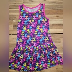 Colorful Troll Print Kids Dress